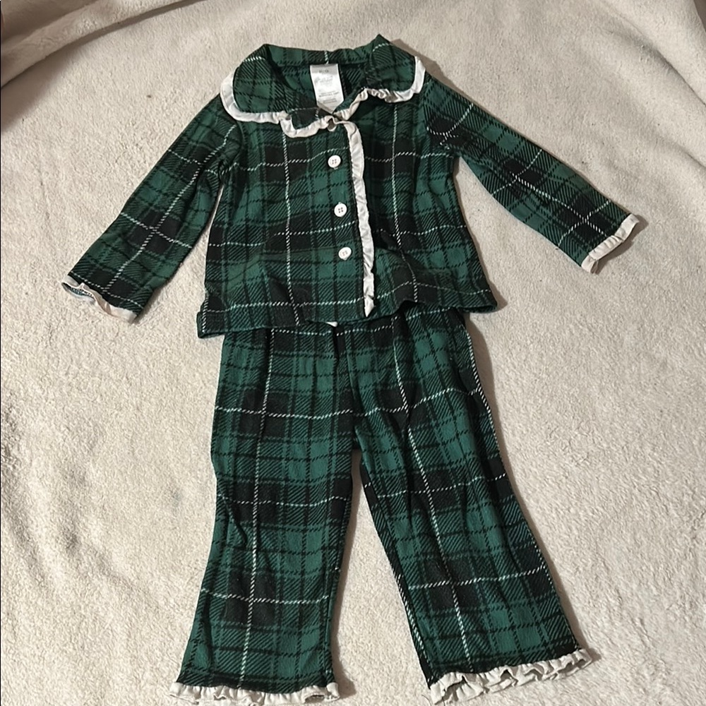 Green Plaid Kids Pajamas